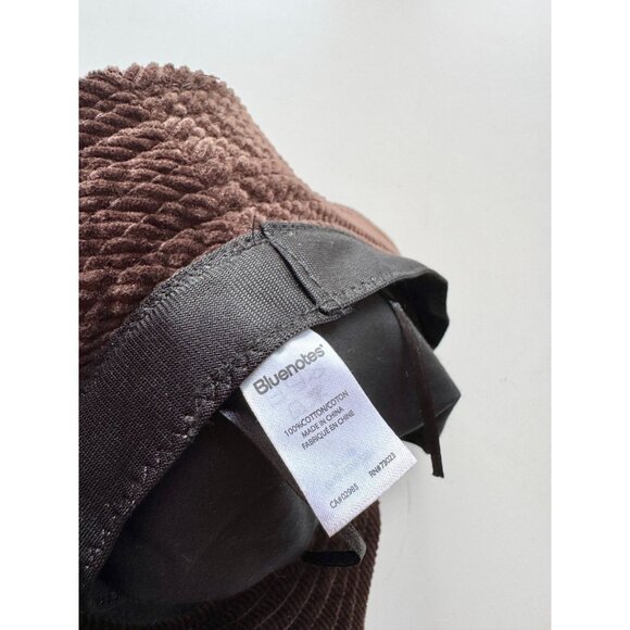 BLUENOTES Dark Brown Cotton Corduroy Bucket Hat, One Size - Picture 8 of 9